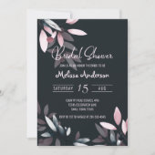 Rosa Navy Elegantes, weiches Brautparty Einladung (Vorderseite)