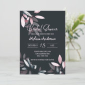 Rosa Navy Elegantes, weiches Brautparty Einladung (Stehend Vorderseite)