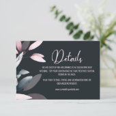 Rosa Navy Elegantes weiches Wasser Begleitkarte (Stehend Vorderseite)