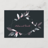 Rosa Navy Elegantes weiches Wasser Begleitkarte (Rückseite)