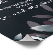 Rosa Navy Elegantes weiches Wasser Datum Nachtzeic Poster (Ecke)