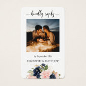 Rosa Navy Foto QR Code Scannen Sie mich UAWG (Vorderseite)