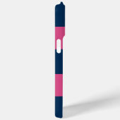 Rosa Navy Modernes Streifenmuster mit individuelle Case-Mate iPhone Hülle (Rückseite / Rechts)