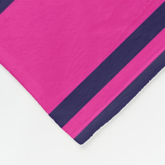 Rosa Navy Streifen Fleecedecke (Ecke)