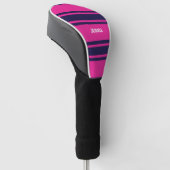 Rosa Navy Streifen Golf Headcover (angewinkelt)