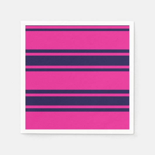 Rosa Navy Streifen Serviette (Vorderseite)