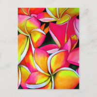 Rosa Nebel Frangipani Plumeria Beach Art