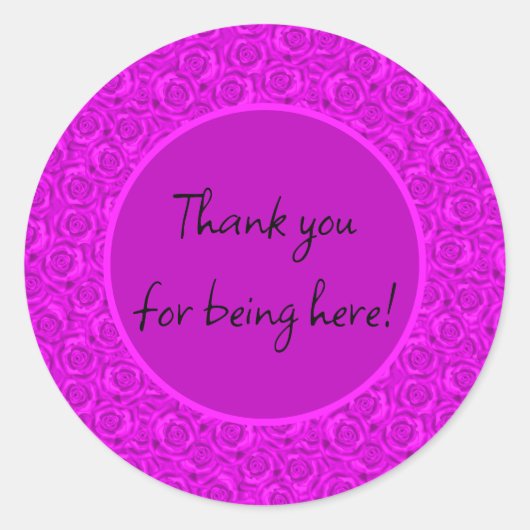 Rosa Nebel Runder Aufkleber (Vorderseite)