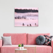 Rosa Nebelblanket. Leinwanddruck (Insitu (Wohnzimmer))