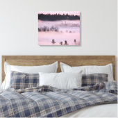Rosa Nebelblanket. Leinwanddruck (Insitu (Schlafzimmer))