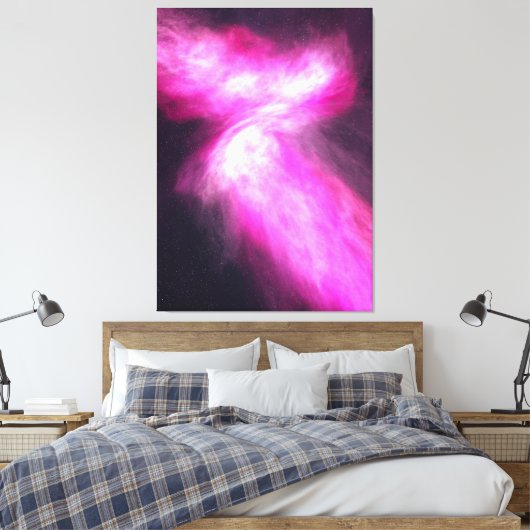 Rosa Nebula Galaxie Kunstgepflasterte Leinwand (Insitu (Schlafzimmer))