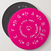 Rosa Neigungs-Rohr Button (Vorne & Hinten)