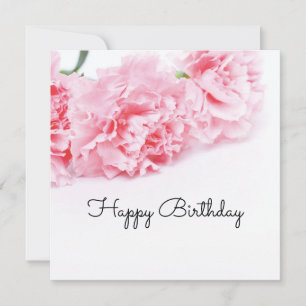 Rosa Nelke Blume Happy Birthday Karte