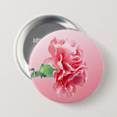 Rosa Nelke Button (Vorne & Hinten)