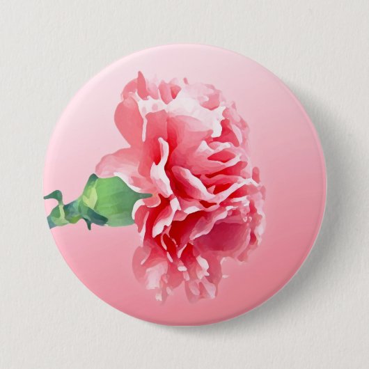 Rosa Nelke Button (Vorderseite)