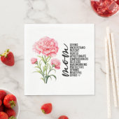 Rosa Nelke für den Muttertag der Mama Serviette (Beispiel)