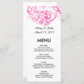 Rosa Nelke Hochzeitsmenü Nelke1 Menükarte (Vorne/Hinten)