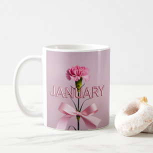 Rosa Nelke Januar-Blume Klassischer Becher Kaffeetasse