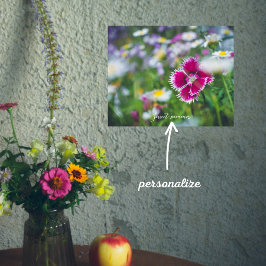 Rosa Nelke mit Gänse Poster