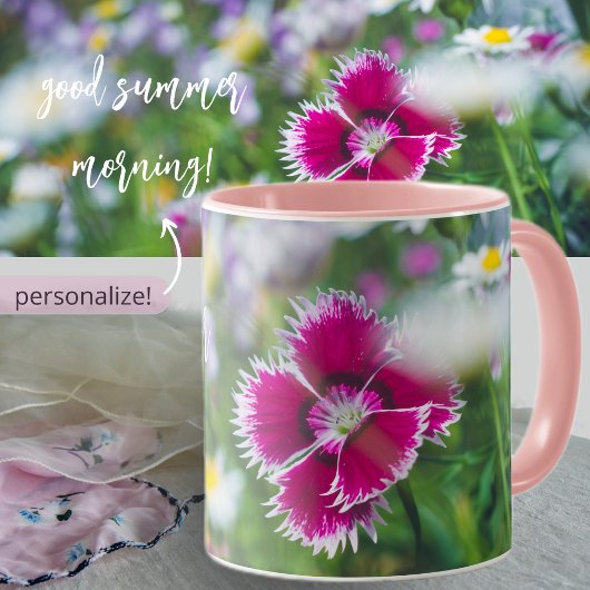 Rosa Nelke mit Gänse Tasse