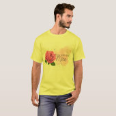Rosa Nelke mit Text T-Shirt (Vorne ganz)
