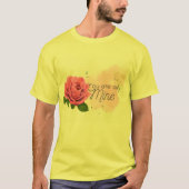 Rosa Nelke mit Text T-Shirt (Vorderseite)