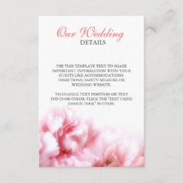 Rosa Nelken Begleitkarte