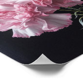 Rosa Nelken Blume Art Print Poster (Ecke)