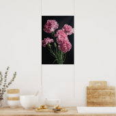 Rosa Nelken Blume Art Print Poster (Küche)