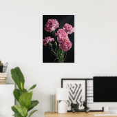 Rosa Nelken Blume Art Print Poster (Heimbüro)