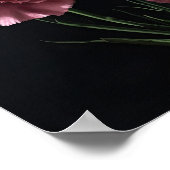 Rosa Nelken Blume Art Print Poster (Ecke)