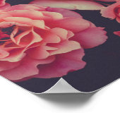 Rosa Nelken Blume Poster (Ecke)