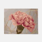 Rosa Nelken-Blumen-Gold Fußmatte (Vorderseite)