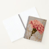 Rosa Nelken-Blumen-Gold Notizblock (Innenseite)