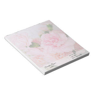 rosa Nelken Blumen im Vintage-Stil Fotografie Notizblock
