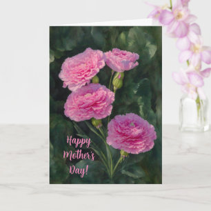 Rosa Nelken Blumen Muttertagskarte Karte