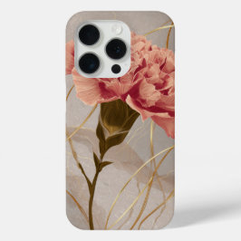 Rosa Nelken-Blüten-Gold Case-Mate iPhone Hülle