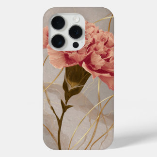 Rosa Nelken-Blüten-Gold Case-Mate iPhone Hülle