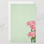 Rosa Nelken Briefpapier (Vorne/Hinten)