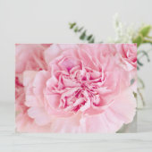 Rosa Nelken Einladung (Stehend Vorderseite)