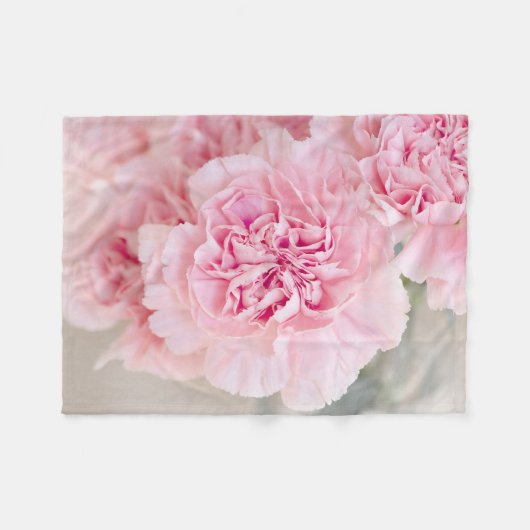 Rosa Nelken Fleecedecke (Vorderseite (Horizontal))