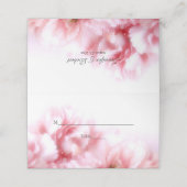 Rosa Nelken Hochgeklappte Platzkarte (Außenseite Aufgefaltet)