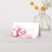Rosa Nelken Hochgeklappte Platzkarte (Vorderseite)