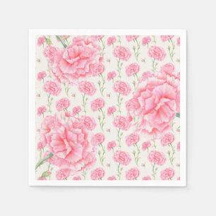 Rosa Nelken Hochzeitsdusche  Serviette