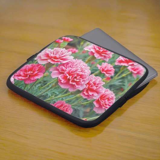 Rosa Nelken-Laptop-Hülle Laptopschutzhülle