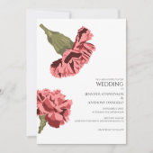 Rosa Nelken Moderne Blumenpracht Einladung (Vorderseite)