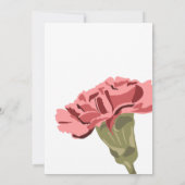 Rosa Nelken Moderne Blumenpracht Einladung (Rückseite)