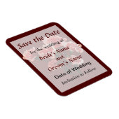 Rosa Nelken Save the Date Magnet (Rechte Seite)