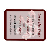 Rosa Nelken Save the Date Magnet (Horizontal)