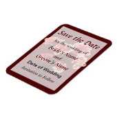 Rosa Nelken Save the Date Magnet (Linke Seite)